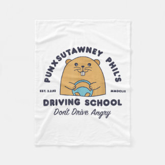 Couverture Polaire Groundhog Driving School Funny Men Women Retro Rod