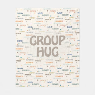 Couverture Polaire Groupe Accrocher plusieurs 3-4 noms Groupe Cadeau