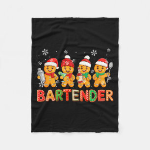 Couverture Polaire Groupe d'emploi de barman Santa Gingerbreads Biscu