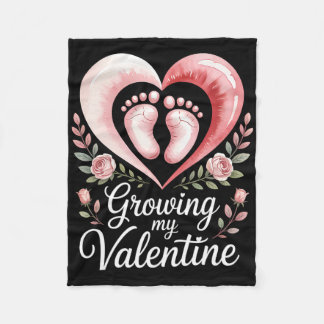 Couverture Polaire Growing My Valentine By Feet Heart Art