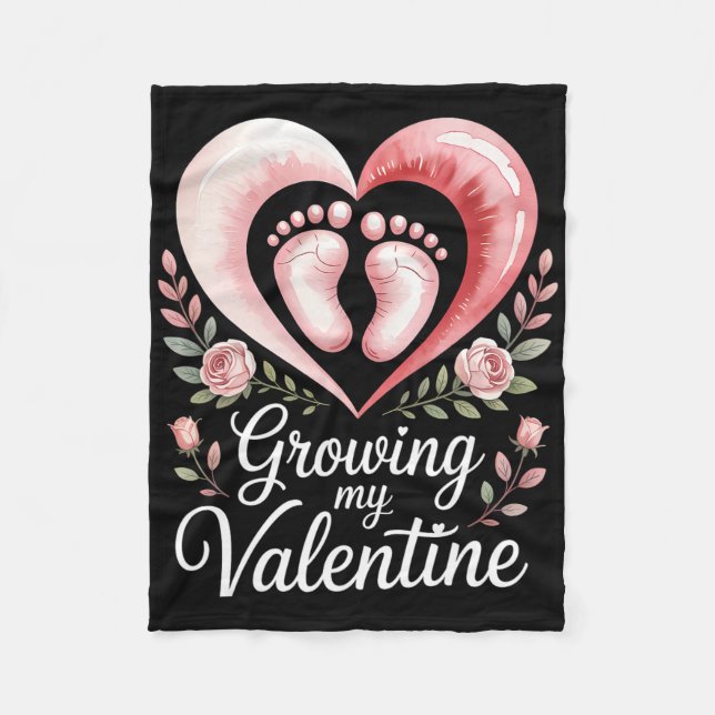 Couverture Polaire Growing My Valentine By Feet Heart Art  (Devant)