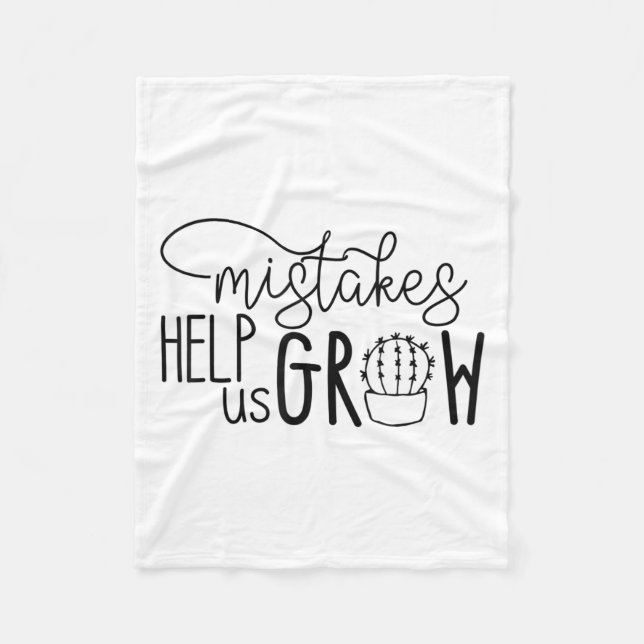 Couverture Polaire Growth Mindset Teacher Mistakes Help Us Grow Men W (Devant)