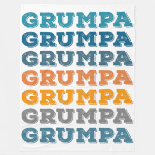 Couverture Polaire Grumpa Gros Grumpy Grandpa Retro Design de texte