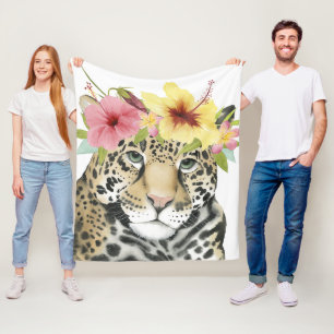 Couverture Polaire Guépard doux tropical du halo