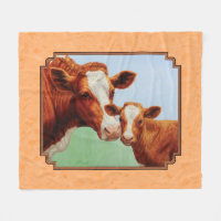 Guernsey Calf et Mère Cow Peach