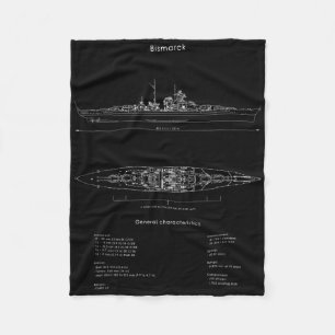 Couverture Polaire Guerre Mondiale 2 Allemand Bismarck Ship Modèle 2è