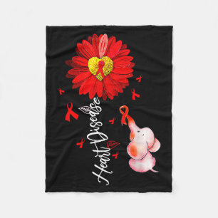 Couverture Polaire Guerrier du cœur Tournesol Maladie de l'éléphant r