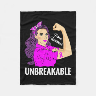 Couverture Polaire Guerrier indestructible Fibromyalgie Tee de sensib