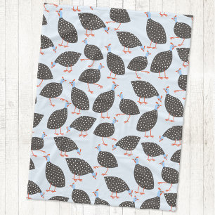 Couverture Polaire Guinée Fowl Amusant Motif d'oiseaux