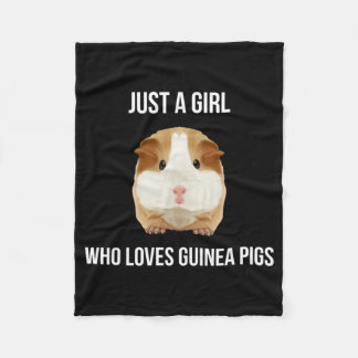 Couverture Polaire Guinée Pig Just A Girl Loves Wheek