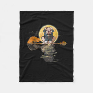 Couverture Polaire Guitar Lake Halloween effrayant anglais Bulldog av