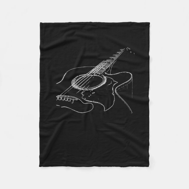 Couverture Polaire Guitare Lover| Musicien guitariste (Devant)