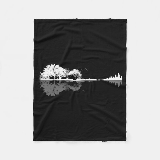 Couverture Polaire Guitare naturelle (Devant)