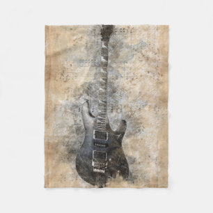 Couverture Polaire Guitare vintage