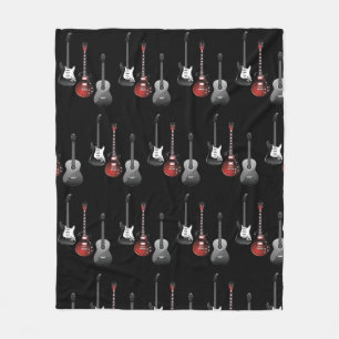 Couverture Polaire Guitares Électriques Cool pour les Amateurs de Mus