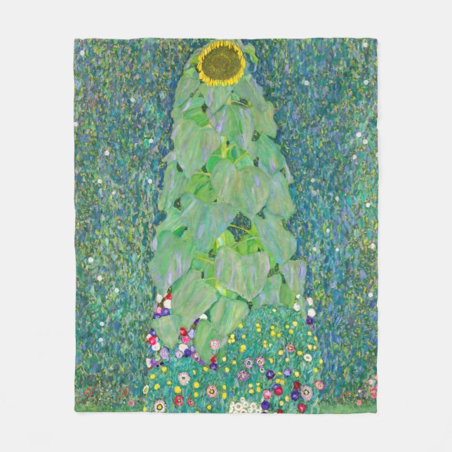 Couverture Polaire Gustav Klimt - Le tournesol (Devant)