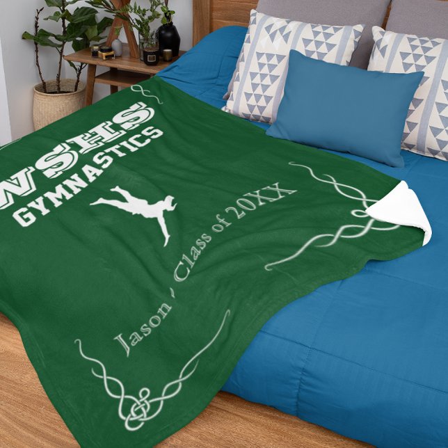 Couverture Polaire Gym Team Fleece Sm Blanket Texte blanc pour les ga (Gym Team Fleece Sm Blanket White Text for Guys)