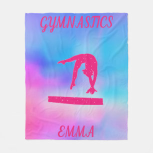 COUVERTURE POLAIRE GYMNASTICS GYMNAST FLEECE BLANKET PERSONNALISÉ!