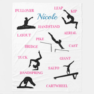 Couverture Polaire Gymnastique Compétences Typographie