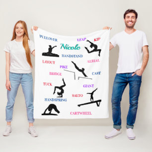 Couverture Polaire Gymnastique Compétences Typographie