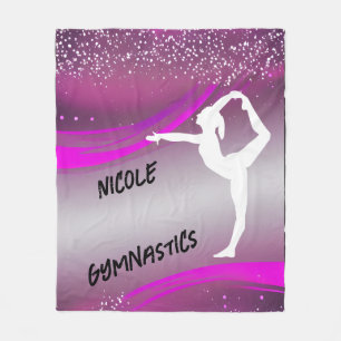 Couverture Polaire Gymnastique fille personnalisée