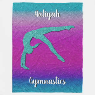 Couverture Polaire Gymnastique fille Turquoise Magenta Ombre