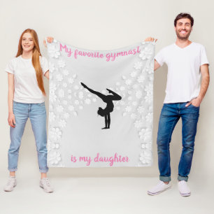 Couverture Polaire Gymnastique maman - Gymnaste favori est ma fille