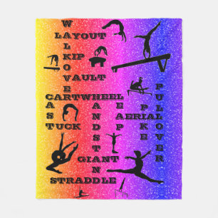 Couverture Polaire Gymnastique Mots-croisés Compétences Arc-en-ciel É