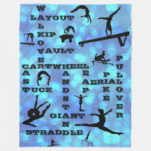 Couverture Polaire Gymnastique Mots-croisés Compétences Bleu