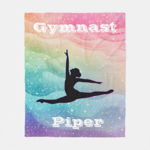 Couverture Polaire Gymnastique personnalisée Rainbow Wave
