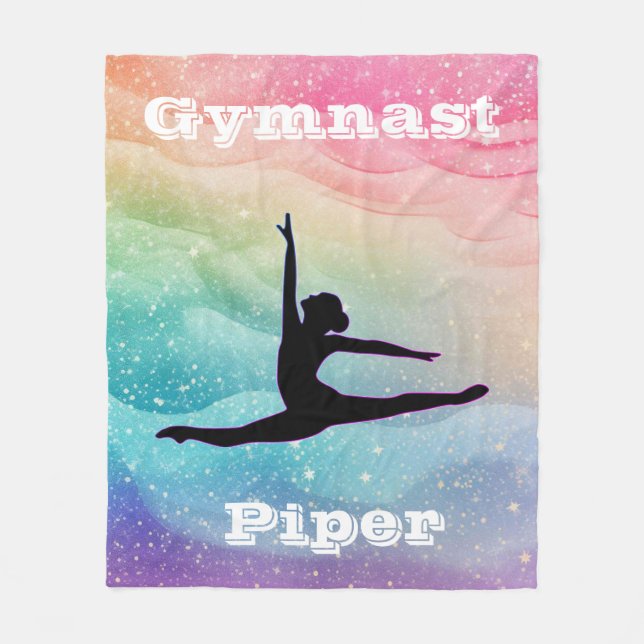 Couverture Polaire Gymnastique personnalisée Rainbow Wave (Devant)