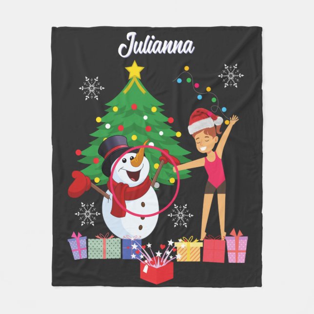 Couverture Polaire Gymnastique rythmique Célébration de Noël (Devant)