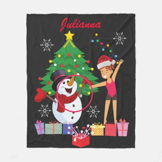 Couverture Polaire Gymnastique rythmique Célébration de Noël (Devant)