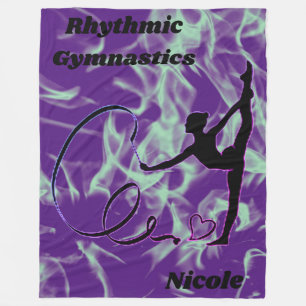 Couverture Polaire Gymnastique rythmique Purple et Swirl de menthe