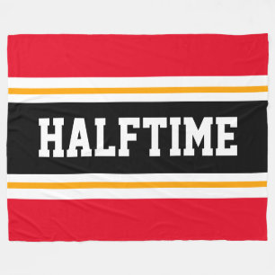 Couverture Polaire HALFTIME Bright Red Black White Racing Stripes