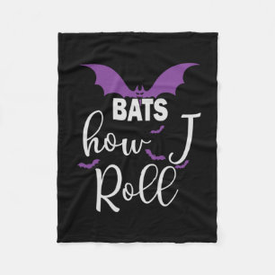 Couverture Polaire Halloween Bats How I Roll Birthday