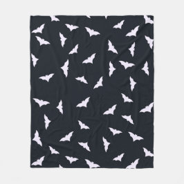 Couverture Polaire Halloween chauves-souris noir polaire