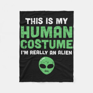 Couverture Polaire Halloween Costume Humain Im Alien Drôle Hommes Fem