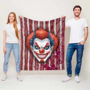Couverture Polaire Halloween du Carnaval de Clown déplaisant