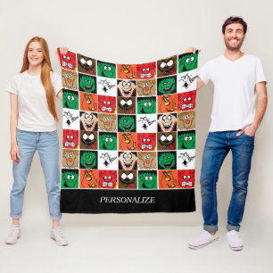 Couverture Polaire Halloween Fun Fun Visages