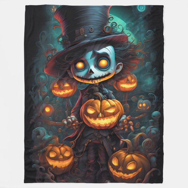 Couverture Polaire Halloween Monster déplaisant (Devant)