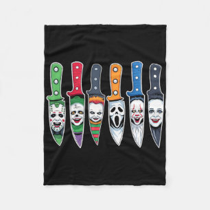Couverture Polaire Halloween Personnages De Film Horreur En Couteaux 
