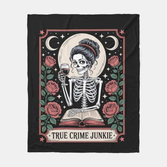 Couverture Polaire Halloween True Crime Junkie Tarot Card (Devant)
