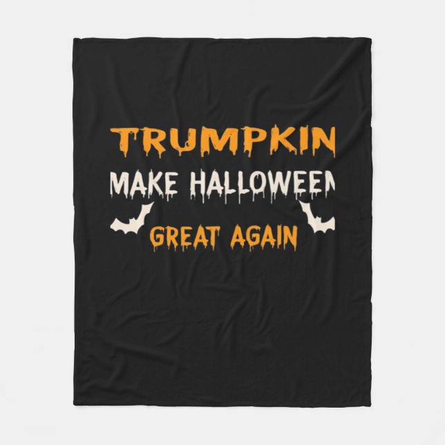Couverture Polaire Halloween Trumpkin drôle Faire Halloween grand Aga (Devant)