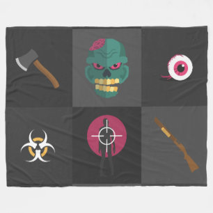 Couverture Polaire halloween zombie hunter