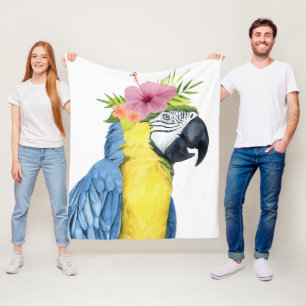 Couverture Polaire Halo tropical - perroquet