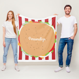 Couverture Polaire Hamburger cheeseburger mignon café