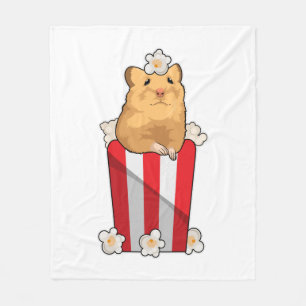Couverture Polaire Hamster avec Popcorn