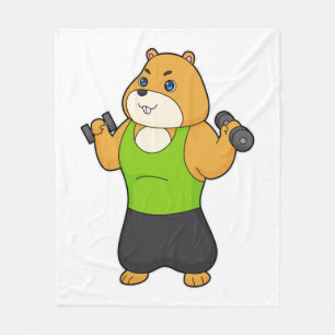 Couverture Polaire Hamster Fitness Dumbbell
