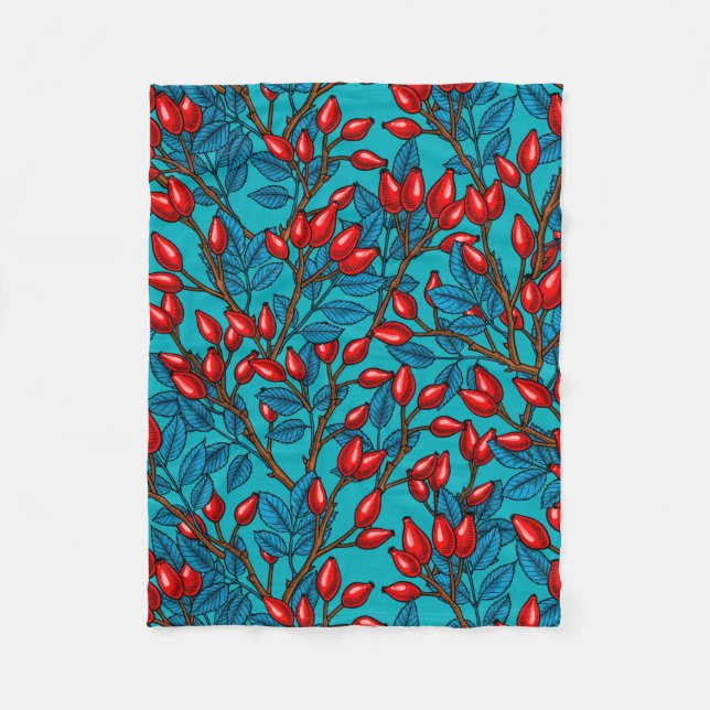 Couverture Polaire hanches roses, rouge et bleu (Devant)